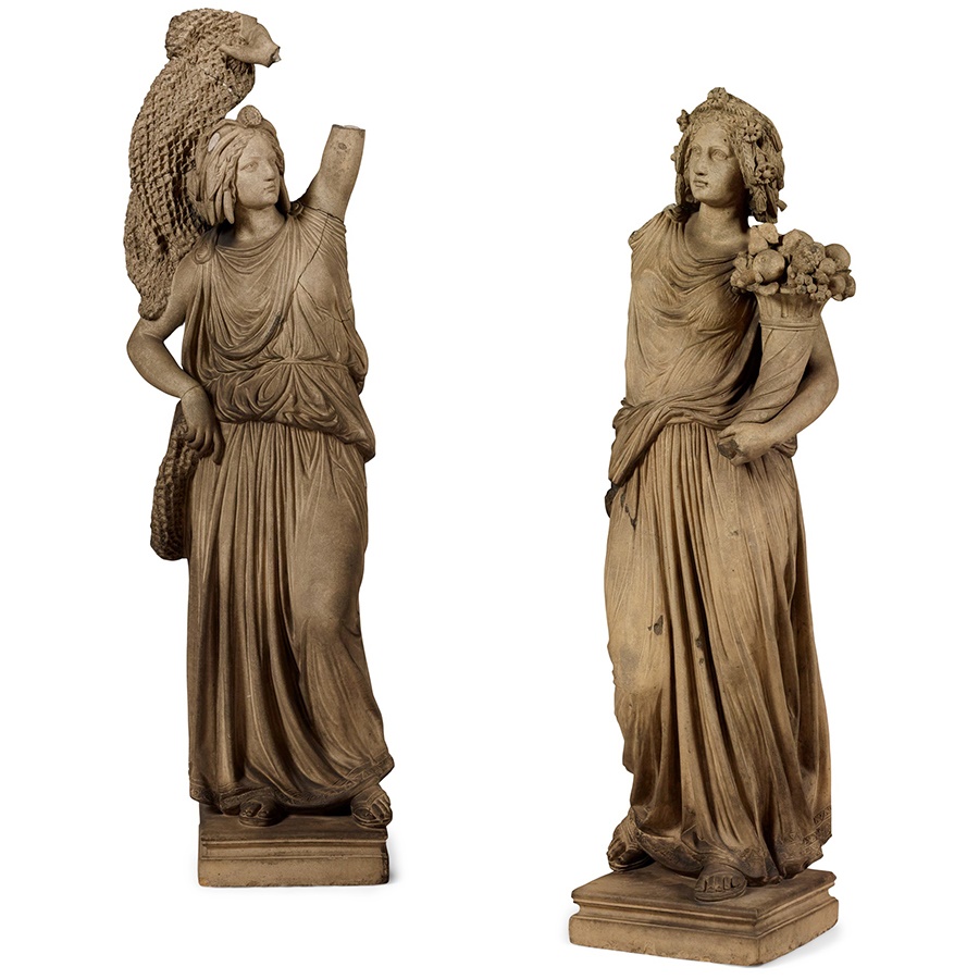 LOT 502 | TWO GERMAN TERRACOTTA CLASSICAL FIGURES, E. MARCH SÖHNE, BERLIN | 19TH CENTURY | £1,500 - £2,500 + fees